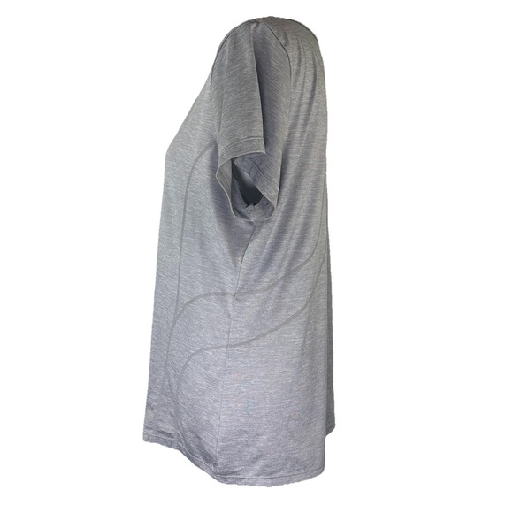 Reebok Grey Short Sleeve Top Casual Activewear Performance Workout Women's XL - Picture 8 of 12